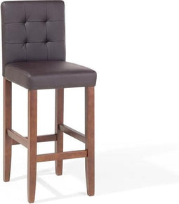 Beliani MADISON - Barkruk - Bruin - Kunstleer