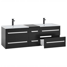Beliani MADRID - Badkamermeubel - Zwart - MDF