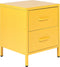 Beliani MALAVI - Nachtkastje - Geel - Staal