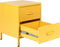 Beliani MALAVI - Nachtkastje - Geel - Staal