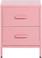 Beliani MALAVI - Nachtkastje - Roze - Staal