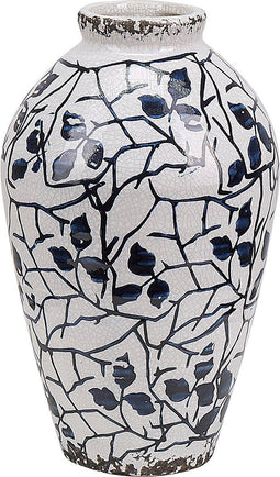 Beliani MALLIA - Bloemenvaas - Wit - Steengoed