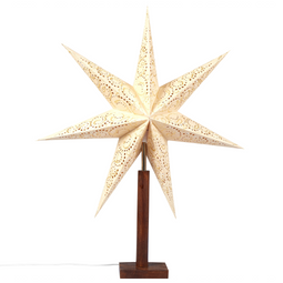 Beliani MANA - Kerstdecoratie ster lamp - Beige - Papier