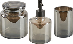 Beliani MANAGUA - Badkamerset - Grijs - Glas