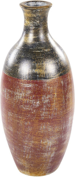 Beliani MANDINIA - Decoratieve vaas - Bruin - Terracotta