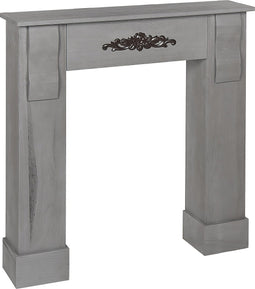 Beliani MANDRE - Schoorsteenmantel - Grijs - Paulowniahout