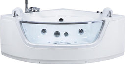 Beliani MANGLE - Hoekbad whirlpool - Wit - Acryl