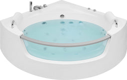 Beliani MANGLE - Hoekbad whirlpool - Wit - Acryl