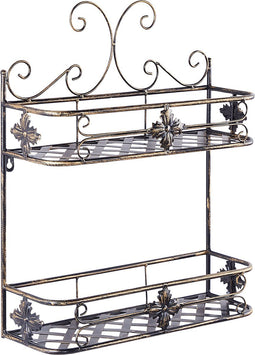 Beliani MARAYES - Badkamer plank - Zwart - IJzer