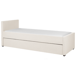 Beliani MARMANDE - Slaapbank - Lichtbeige - 80 x 200 cm - Bouclé