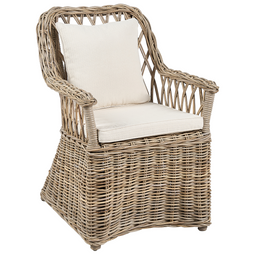 Beliani MAROS II - Tuinstoel set van 2 - Naturel - Rotan