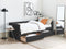 Beliani MARRAY - Slaapbank - Zwart - 90 x 200 cm - Fluweel
