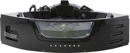 Beliani MARTINICA - Hoekbad whirlpool - Zwart - Acryl