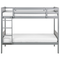 Beliani MAULDE - Stapelbed - Grijs - 90 x 200 cm - Rubberhout