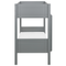 Beliani MAULDE - Stapelbed - Grijs - 90 x 200 cm - Rubberhout