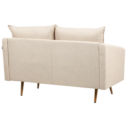 Beliani MAURA - Tweezitsbank - Beige - Fluweel