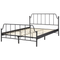 Beliani MAURESSAC - Tweepersoonsbed - Zwart - 140 x 200 cm - Metaal