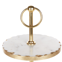 Beliani MEGARA - Etagère - Wit/Goud - Marmer