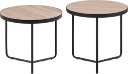 Beliani MELODY - Salontafel set - Lichte houtkleur - MDF