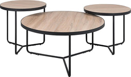 Beliani MELODY - Salontafel set - Lichte houtkleur - MDF