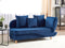 Beliani MERI II - Chaise longue - Blauw - Rechterzijde - Fluweel