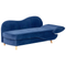 Beliani MERI II - Chaise longue - Blauw - Rechterzijde - Fluweel