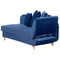 Beliani MERI II - Chaise longue - Blauw - Rechterzijde - Fluweel