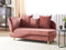 Beliani MERI II - Chaise longue - Roze - Linkerzijde - Fluweel