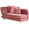 Beliani MERI II - Chaise longue - Roze - Linkerzijde - Fluweel