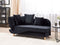 Beliani MERI II - Chaise longue - Zwart - Linkerzijde - Fluweel