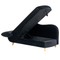Beliani MERI II - Chaise longue - Zwart - Linkerzijde - Fluweel