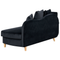 Beliani MERI II - Chaise longue - Zwart - Linkerzijde - Fluweel