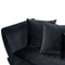Beliani MERI II - Chaise longue - Zwart - Linkerzijde - Fluweel
