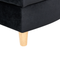 Beliani MERI II - Chaise longue - Zwart - Linkerzijde - Fluweel