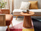 Beliani MESILLA - Ronde salontafel - Donkerhout - Acaciahout