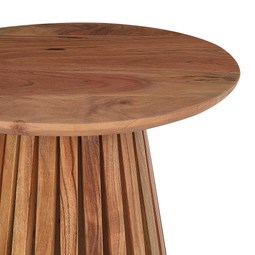 Beliani MESILLA - Ronde salontafel - Donkerhout - Acaciahout