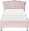 Beliani METZ - Bed met opbergruimte - Roze - Fluweel