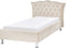 Beliani METZ - Eenpersoonsbed - Beige - Fluweel