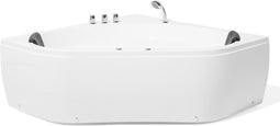Beliani MEVES - Hoekbad whirlpool - Wit - Acryl