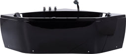 Beliani MEVES - Hoekbad whirlpool - Zwart - Acryl