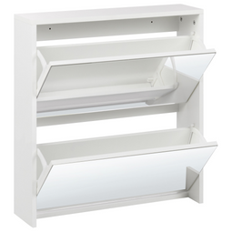 Beliani MIDFIELD - Schoenenkast 2 vakken - Wit - MDF