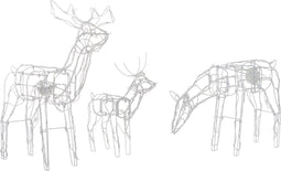 Beliani MIKKELI - Kerstdecoratie - Wit - IJzer