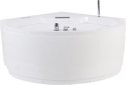 Beliani MILANO - Hoekbad whirlpool - Wit - Acryl