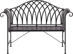 Beliani MILAZZO - Tuinbank - Zwart - IJzer