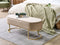 Beliani MILRY - Voetenbank - Beige - Polyester