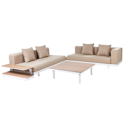 Beliani MISSANELLO - Loungeset - Beige - Aluminium/Polyester