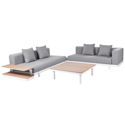 Beliani MISSANELLO - Loungeset - Grijs - Aluminium/Polyester