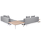 Beliani MISSANELLO - Loungeset - Grijs - Aluminium/Polyester