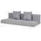 Beliani MISSANELLO - Loungeset - Grijs - Aluminium/Polyester