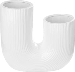 Beliani MITILINI - Bloemenvaas - Wit - Steengoed